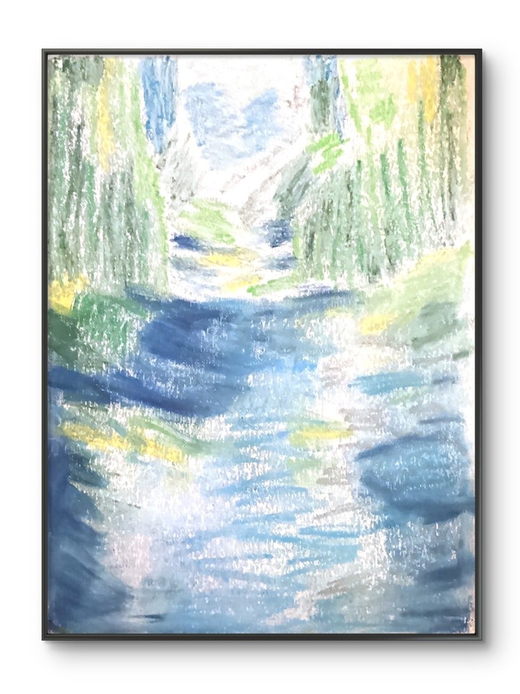 Colorful Pop Art Original Wall Art Landscape 11 by 14 Canvas Panel