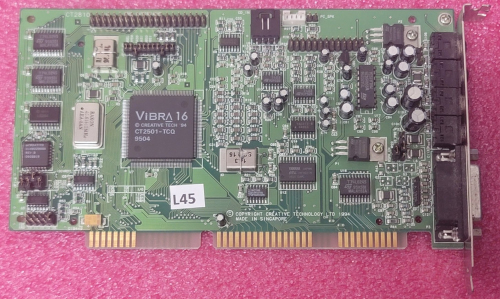 Sound Blaster 16 Creative Labs ISA Card CT2810 Yamaha OPL3 retro working #L45