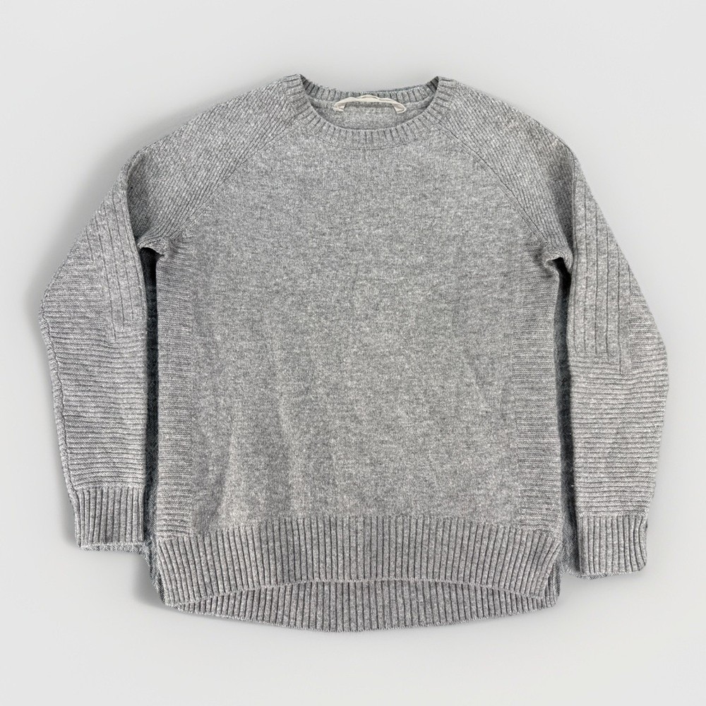 Athleta Womens Wool Cashmere Blend Sweater Gray Cozy Knit Size XS