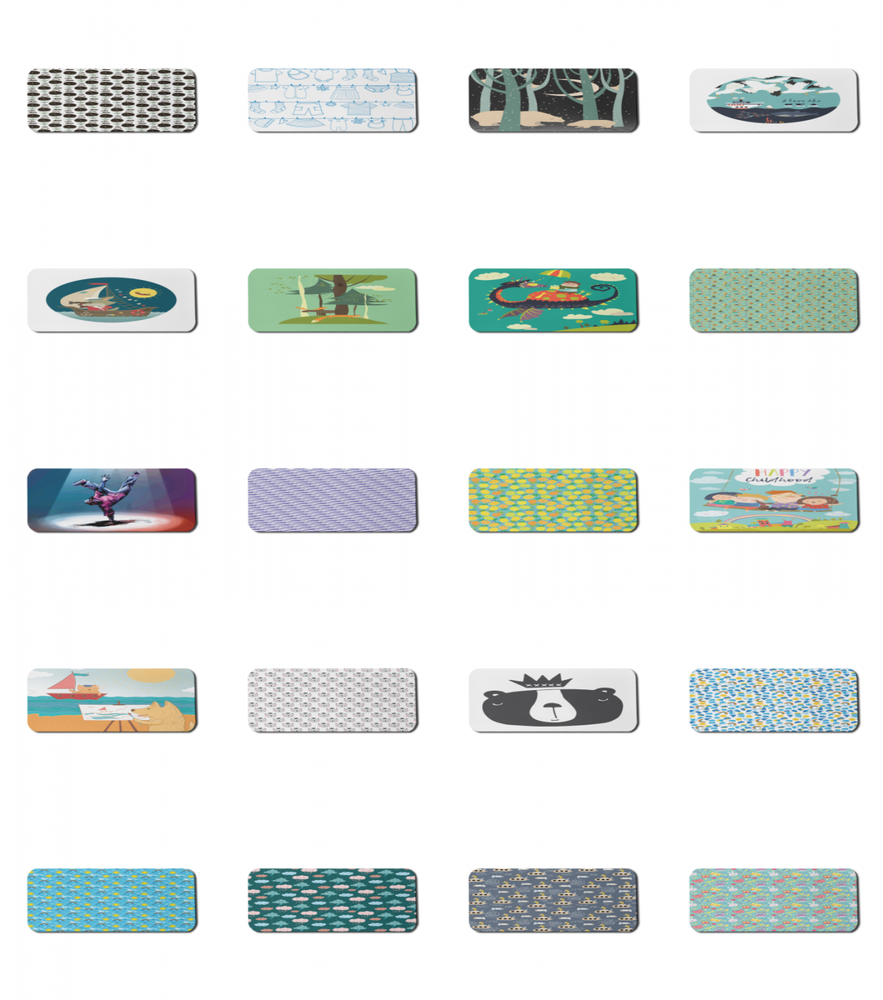 Ambesonne Print Cartoon Rectangle Non-Slip Mousepad, 31