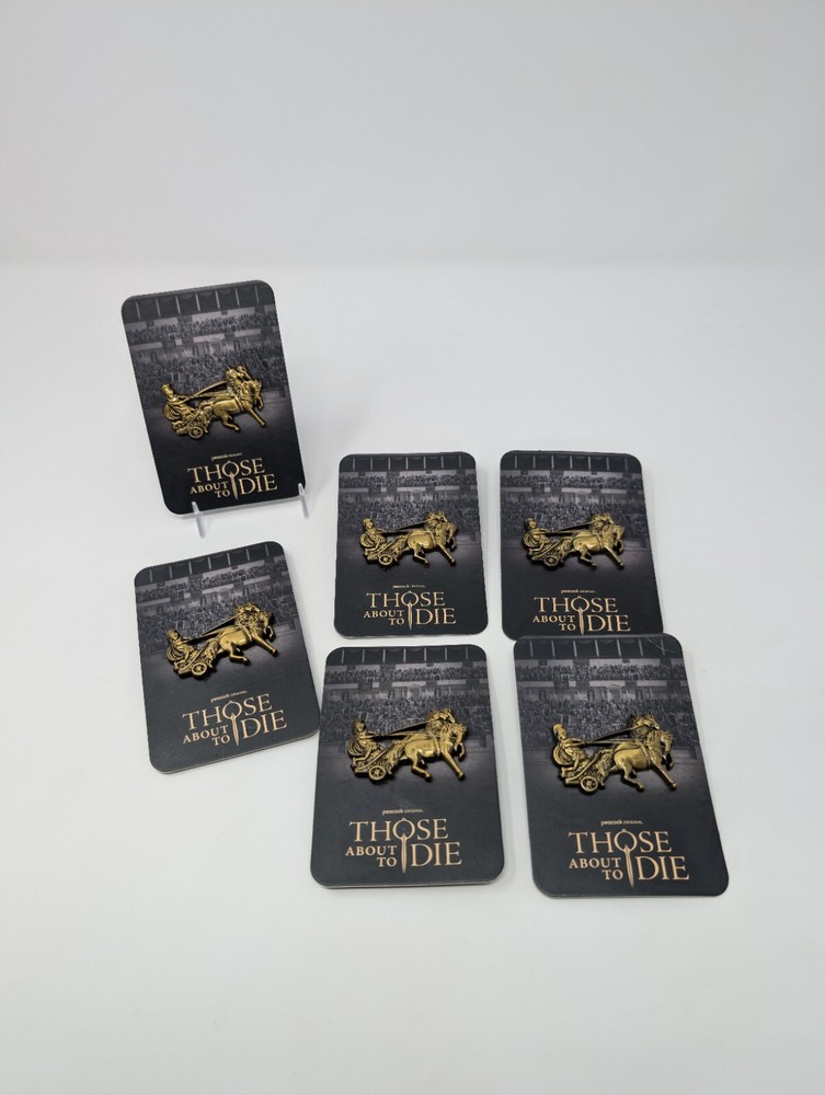 SDCC 2024 Exclusive Peacock Offsite Those About To Die Chariot Race Set Of6 Pins