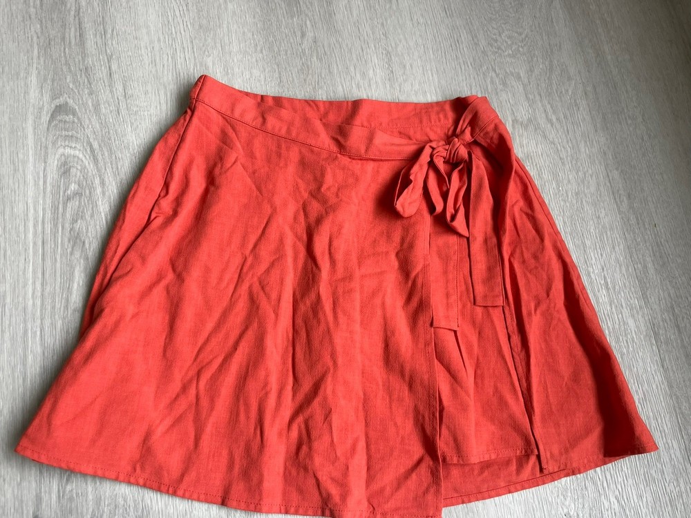 Women’s Tie Mini A-line Skirt A New Day - Rust Color, Size Small (S)