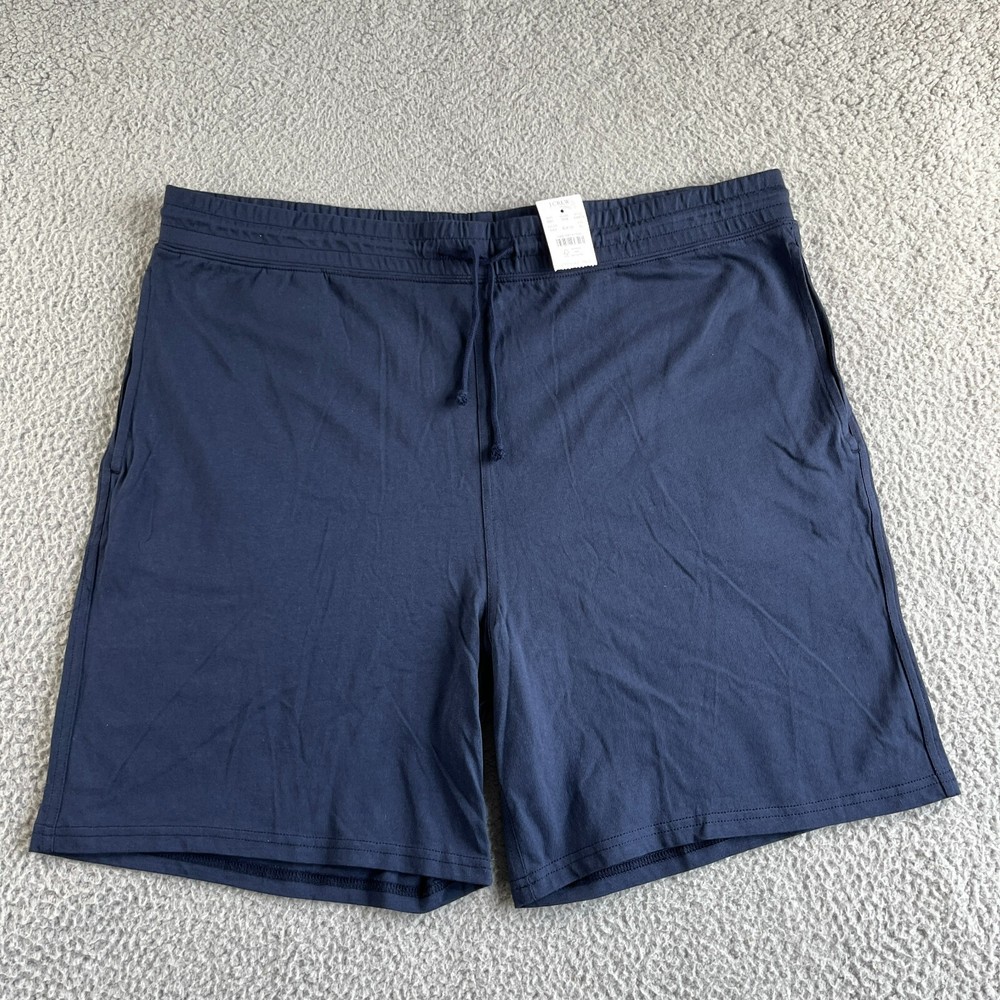 NEW J. Crew Shorts Mens Extra Large Blue Chino Sweat Drawstring Stretch Waist