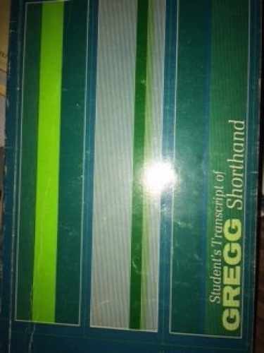 Student's Transcription of GREGG - Paperback, by John Robert Gregg; - Acceptable