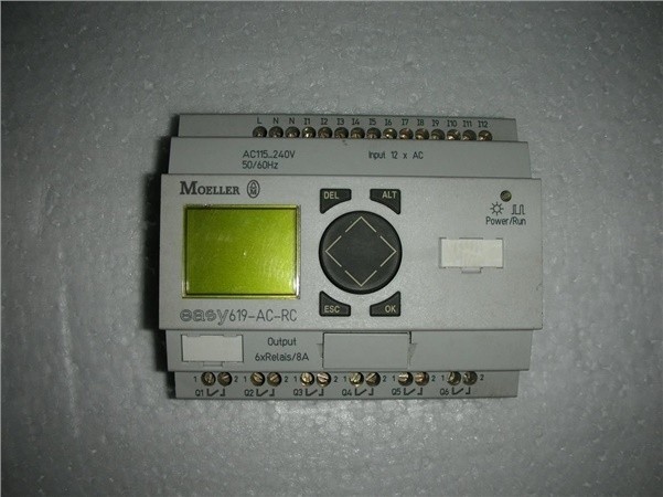 Used 1Pcs Plc D Moeller EASY619-AC-RC Plc Module ae