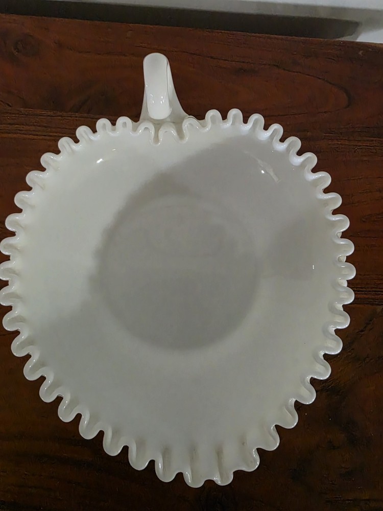 Fenton White Hobnail Milk Glass Heart Shaped Candy Trinket Dish Vintage MCM