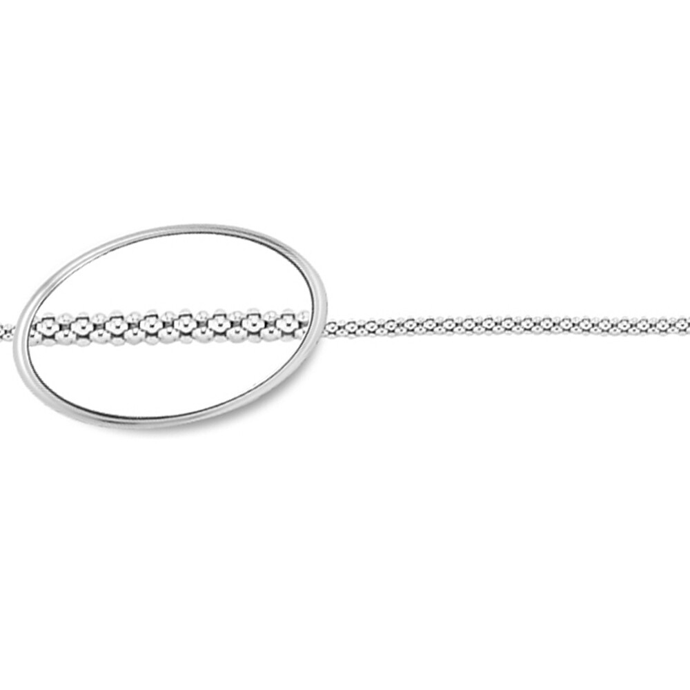 Unisex Silver Jewelco London Popcorn Pendant Chain Necklace 1.8mm 18 inch