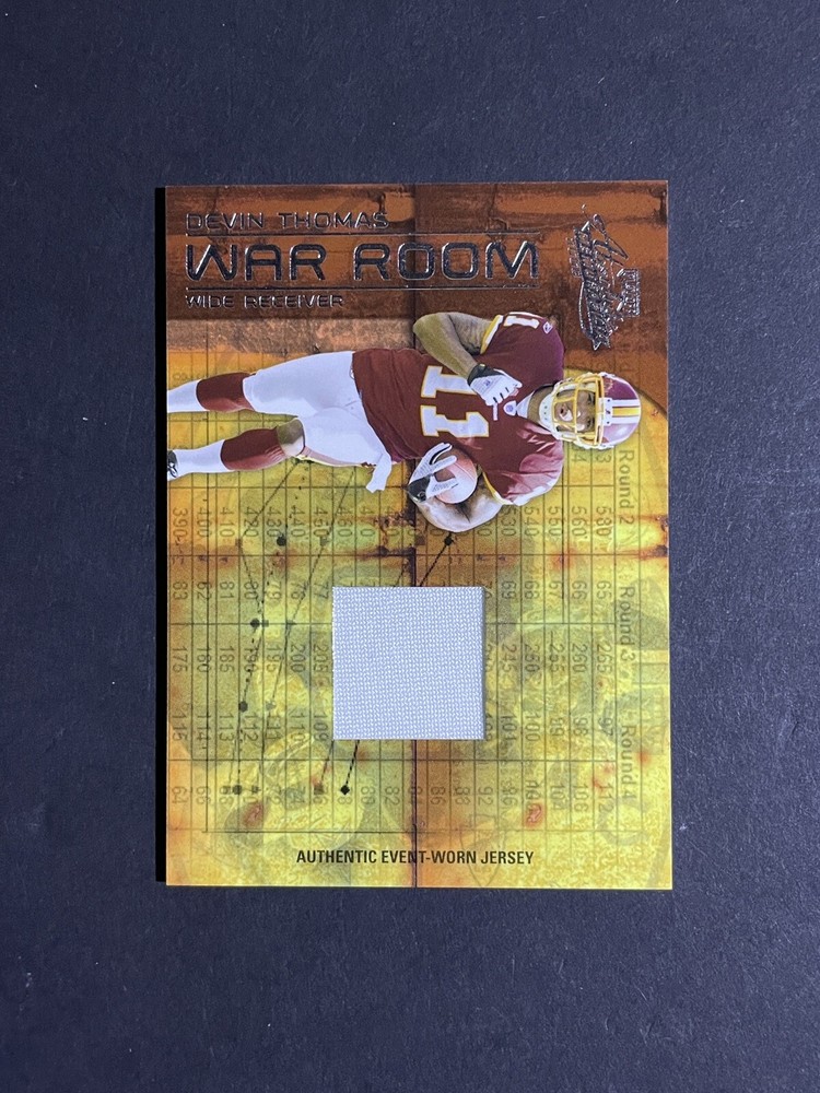 2008 Playoff Absolute Memorabilia Devin Thomas War Room Materials Rookie #/250