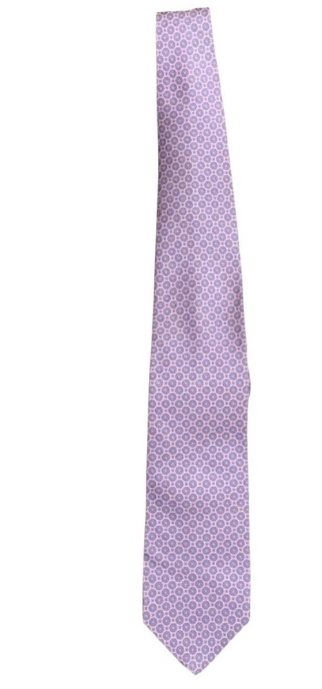 Brooks Brothers Makers Merchants 100% Silk Necktie Lavender Pink Medallion USA