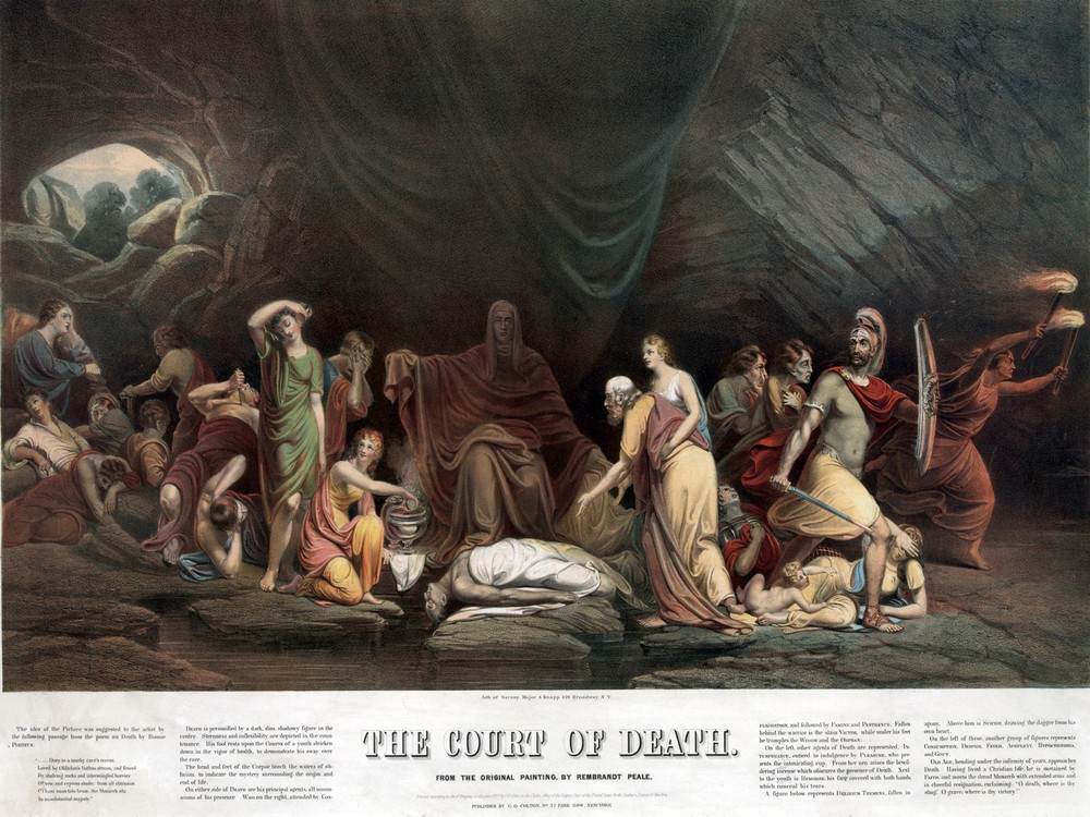 Decor Poster. Fine Graphic Art. The Court of Death. Religious Wall Design 1243
