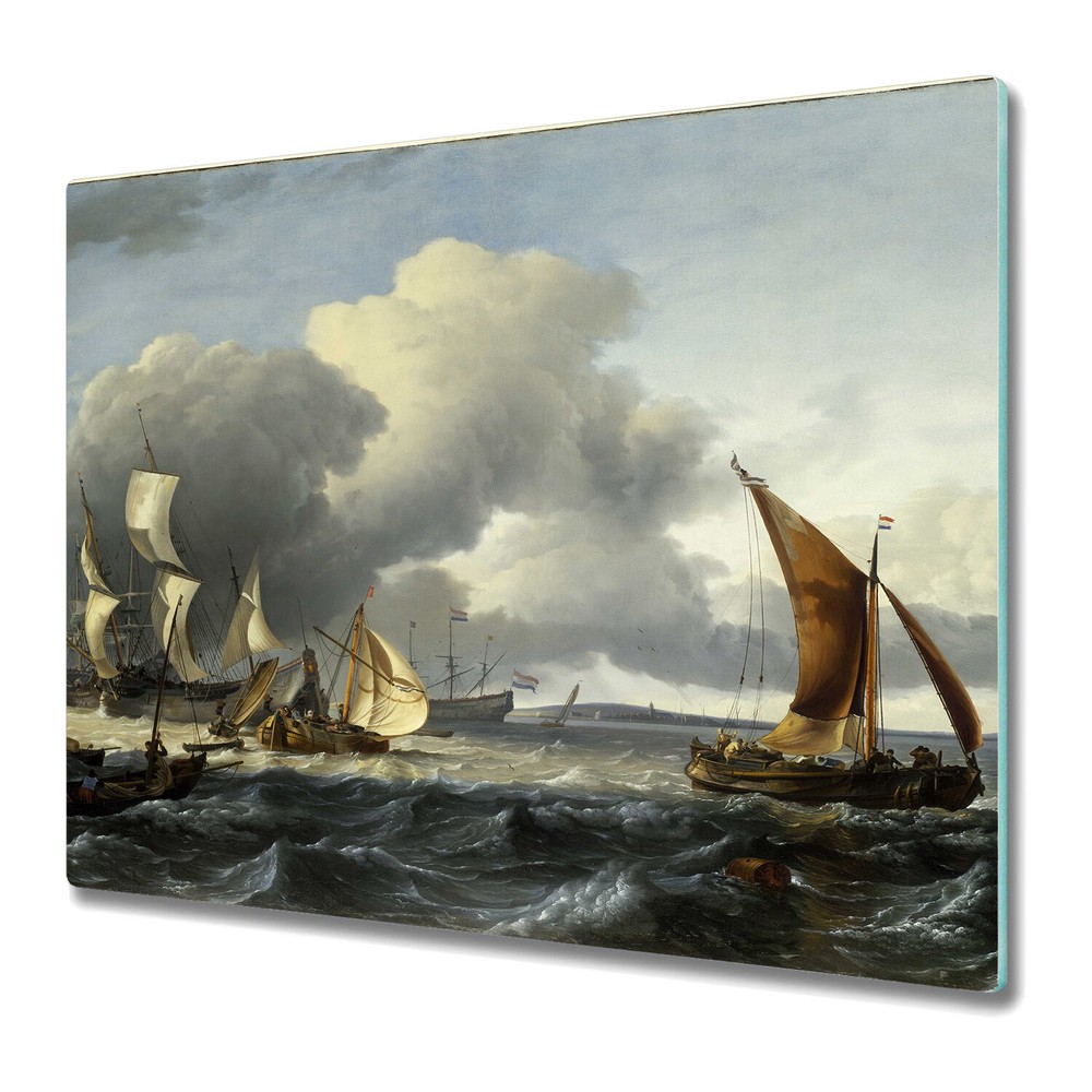 Glass Kitchen Chopping Board The Merchant Shipping design vintage 60x52