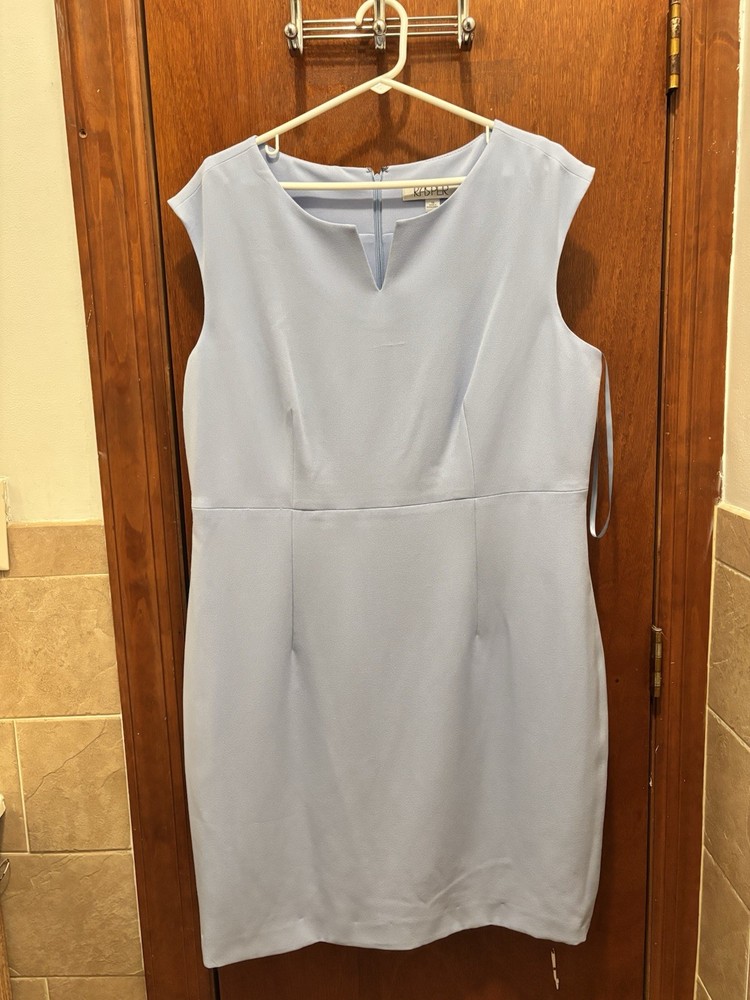 Kasper Sky Blue Midi Dress Size 16 Women Fits Comfortable, Only Been Worn Once