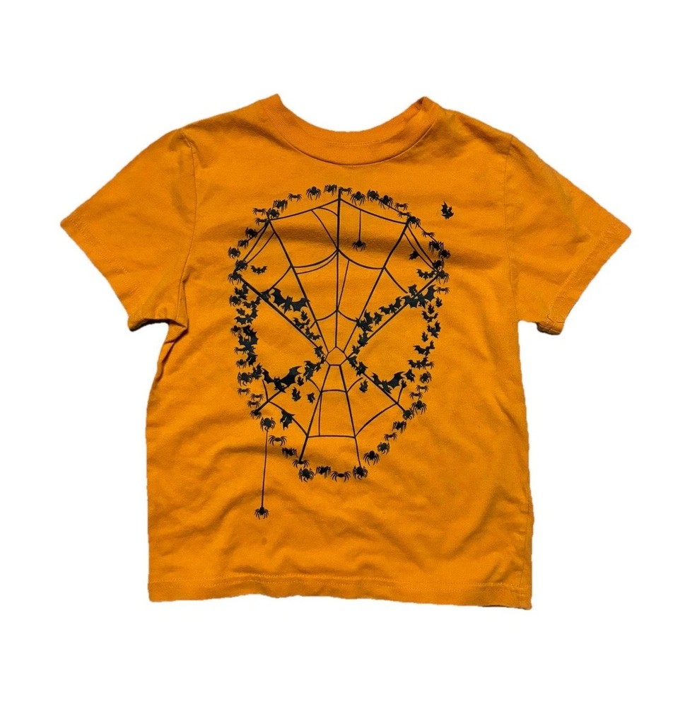Marvel Boys XS Orange Spider-Man Halloween T-Shirt
