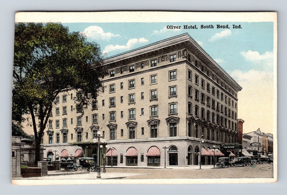 South Bend IN-Indiana Oliver Hotel Vintage Postcard