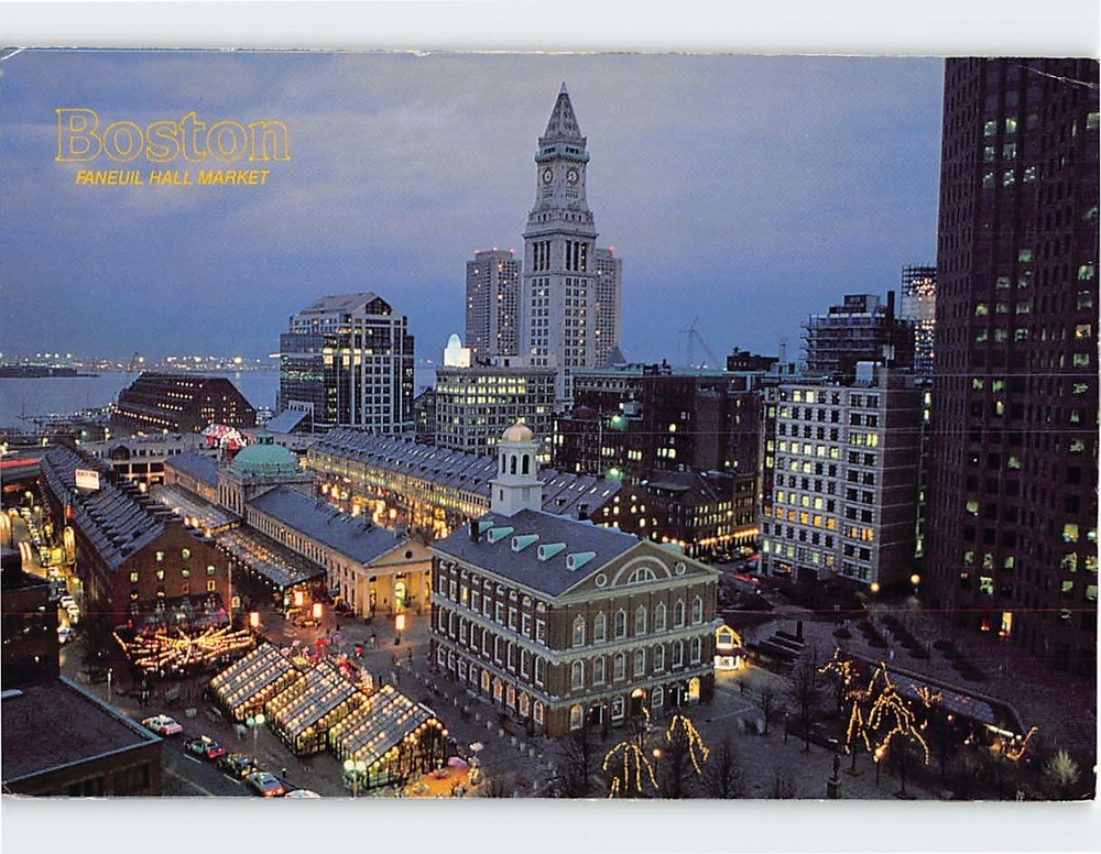 Postcard Faneuil Hall Marketplace Boston Massachusetts USA