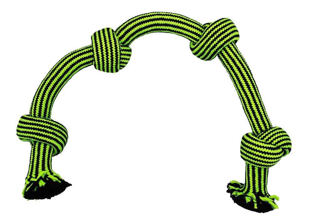 Knot-N-Chew 4 Knot Green/Black Large/x Large