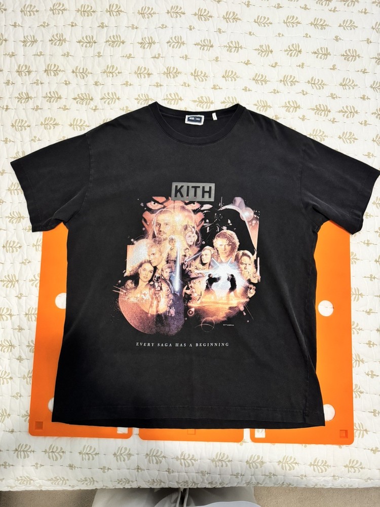 Kith x STAR WARS Beginning Vintage Tee Black Large