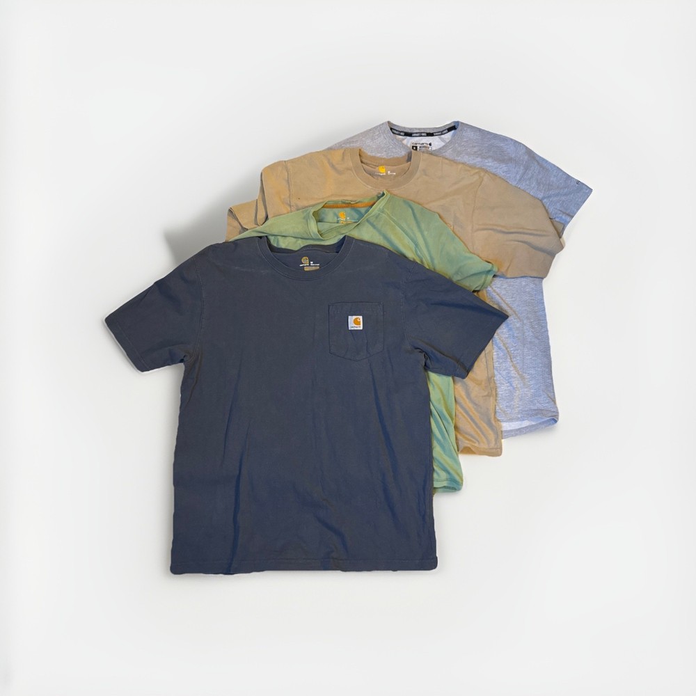 Lot of 4 Carhartt K87 Loose Fit Heavyweight Pocket T-Shirts Mens Size Medium