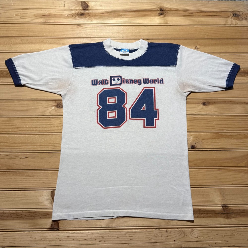 Vintage 80s Walt Disney World #84 Football Jersey Shirt USA Made Men's - Medium