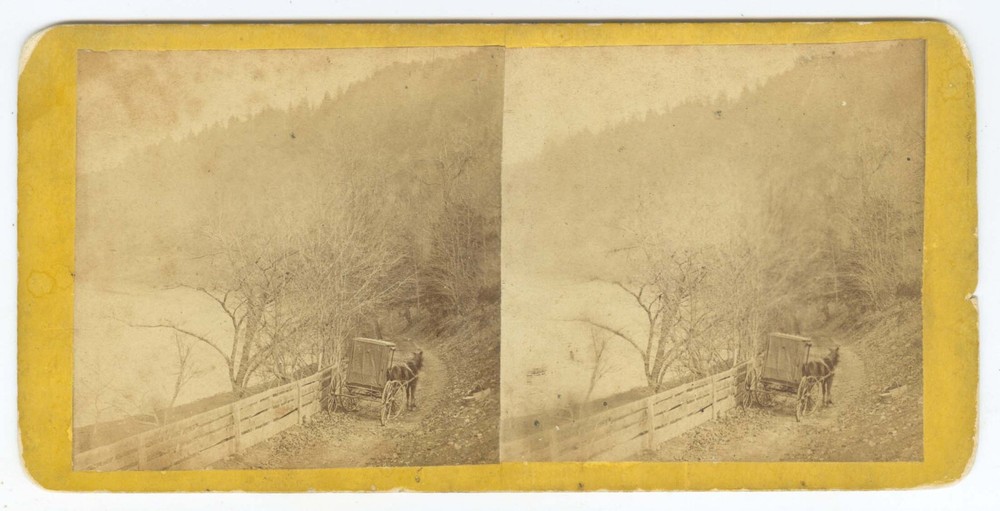D1106~ PENNSYLVANIA – c.1870s Schuylkill River Below Lancaster Bridge Stereoview