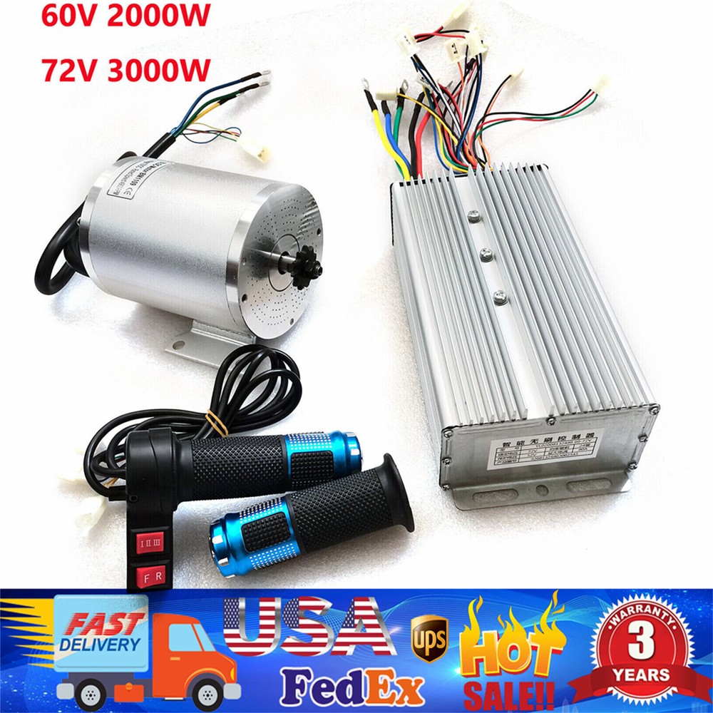 60V 72V Electric Scooter E-Bike Motor Conversion Kit Speed Controller 2000/3000W