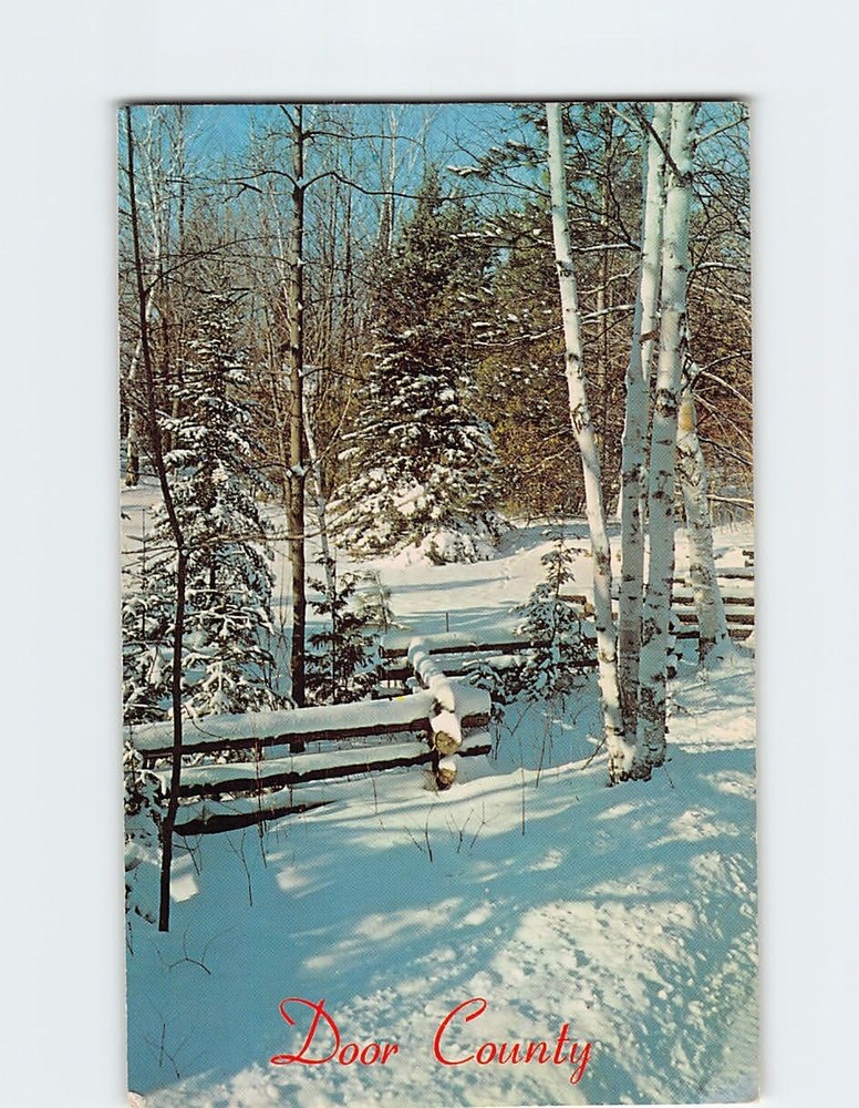 Postcard Winter Scene Wisconsin USA