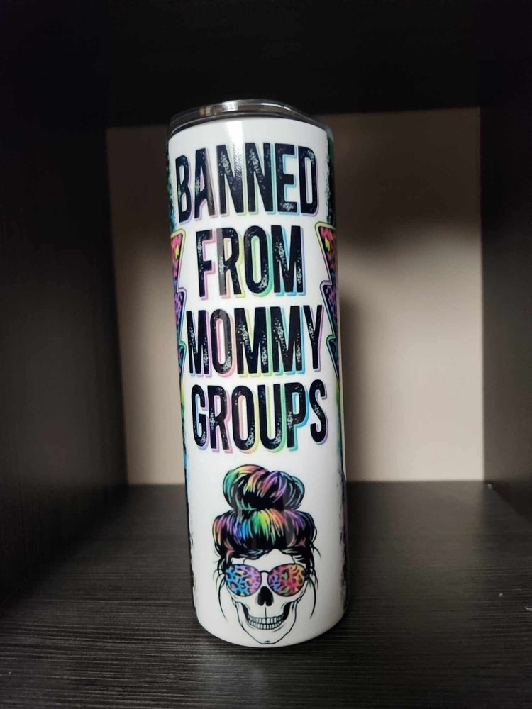 20oz Skinny Straight Sublimation Tumbler - Mom Group Favorite