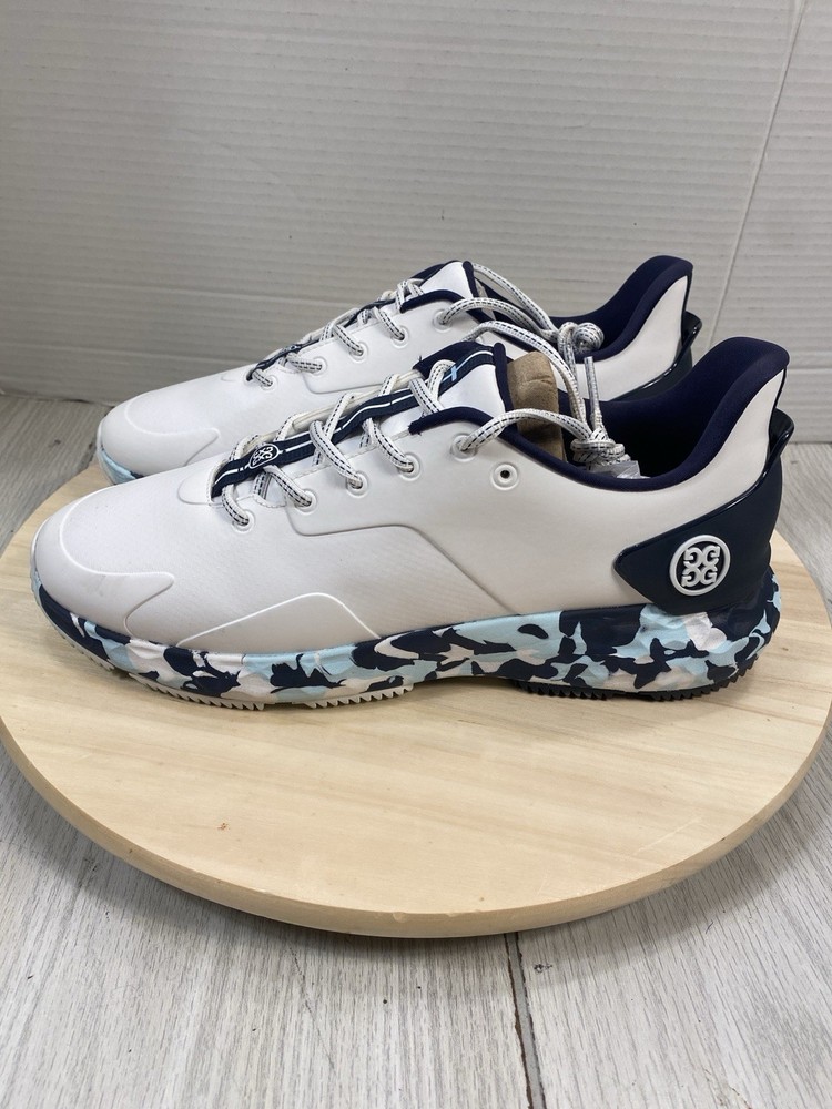 G/Fore MG4+ Snow Camo Spikeless Golf Shoes Men's Sz 10.5 White Comfort Sneakers