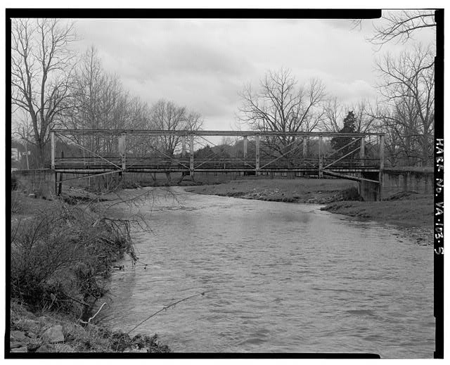 5. EAST ELEVATION, LOOKING WEST - Wallace Mill Bridge, Spanning Little