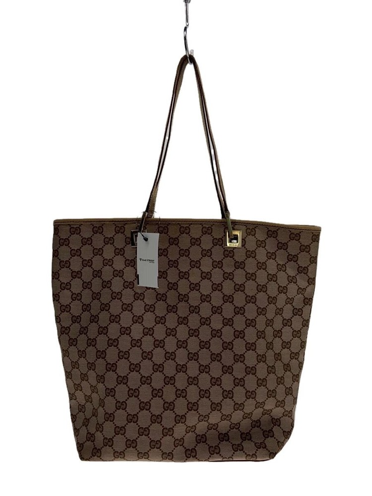 GUCCI GG Canvas Tote Bag in Brown with All-Over Pattern - Authentic from Japan