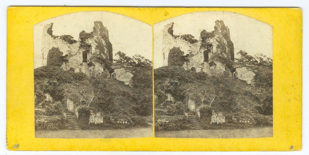 G1272~ ENGLAND – Old Ruins c.1860s Stereoview by Minshull & Hughes, Chester