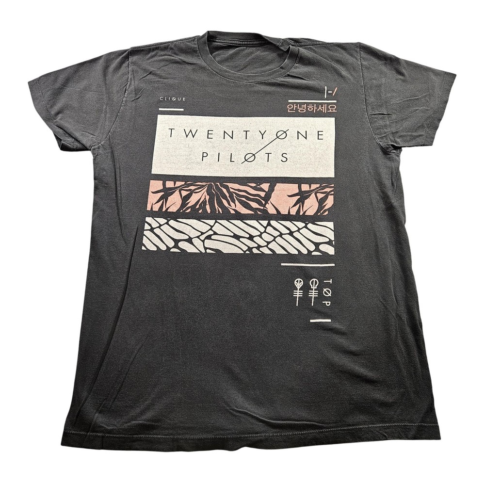 Twenty One Pilots Shirt Mens Medium Black Band Tee Graphic Clique TØP Korean