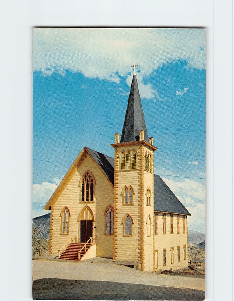 Postcard St. Paul's Episcopal Church Virginia City Nevada USA