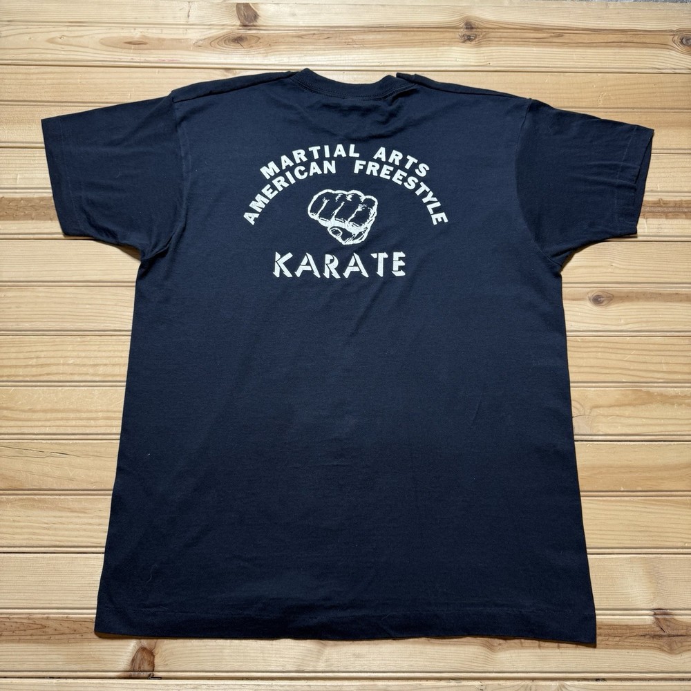 Vintage 80s MAAF Martial Arts American Freestyle Karate Fighting Shirt Size XL