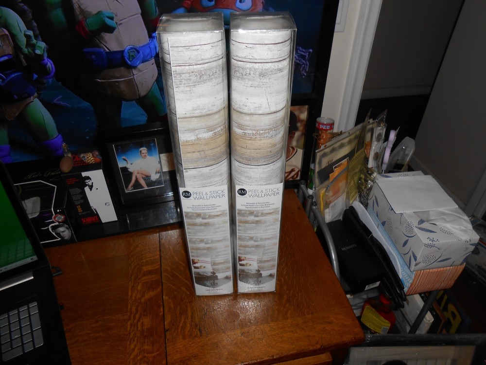 RM PEEL & STICK WALLPAPER LOT OF 2 ROLLS EACH ROLL 20.5