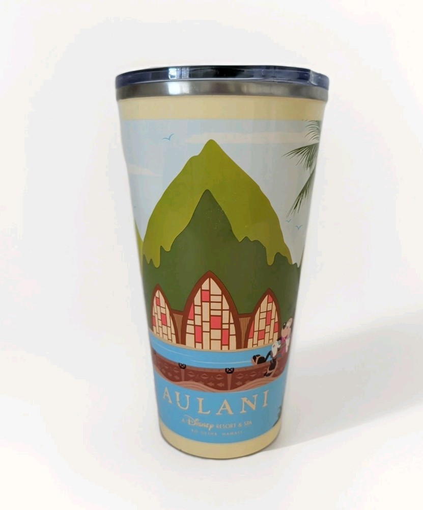 Disney Aulani Hawaii Mickey Mouse Refillable Reusable Stainless Steel Tumbler