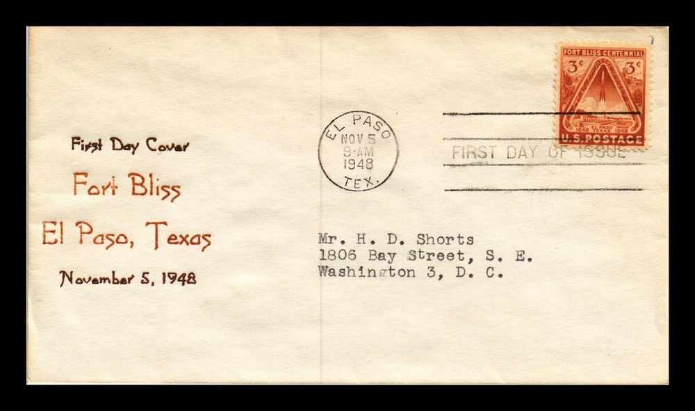 Dr Jim Stamps Us Fort Bliss Centennial Fdc Scott 976 Thermographed Cachet Cover