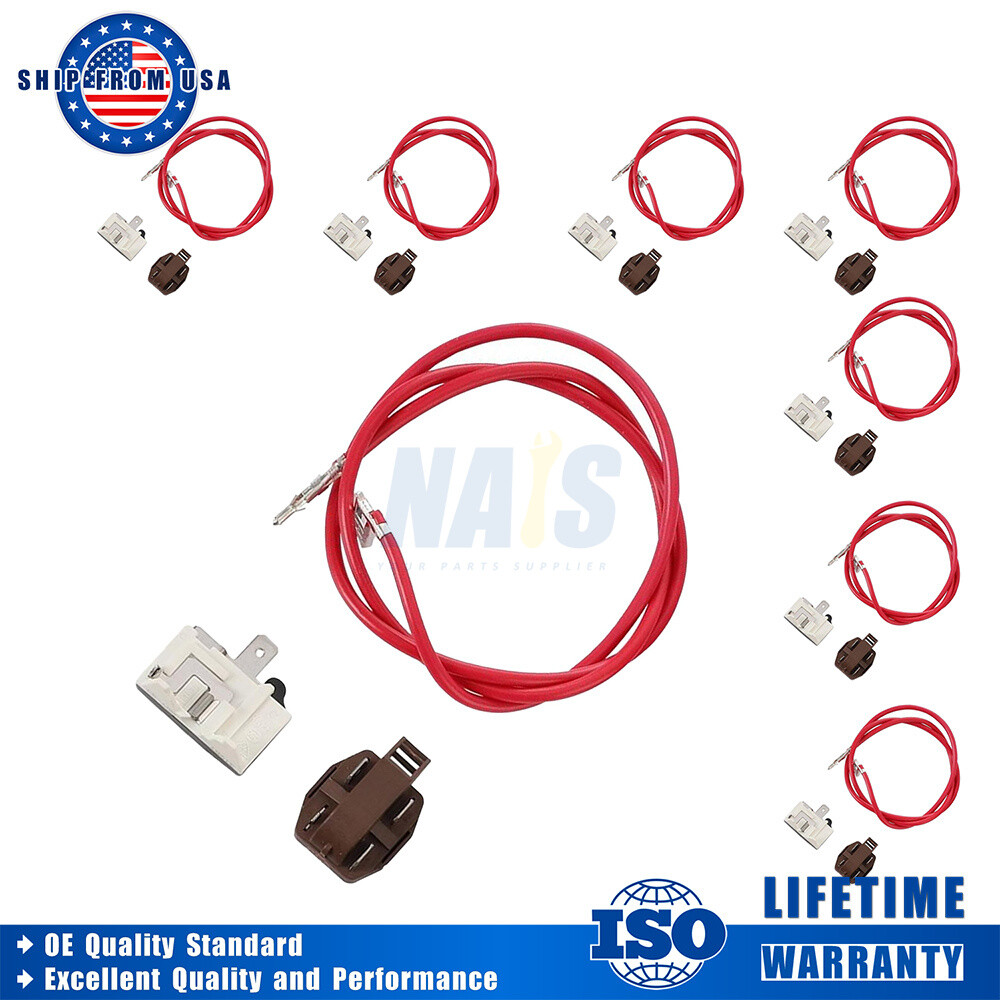 Whirlpool Kenmore 8-Pack Refrigerator Compressor Relay Overload Kit 4387535
