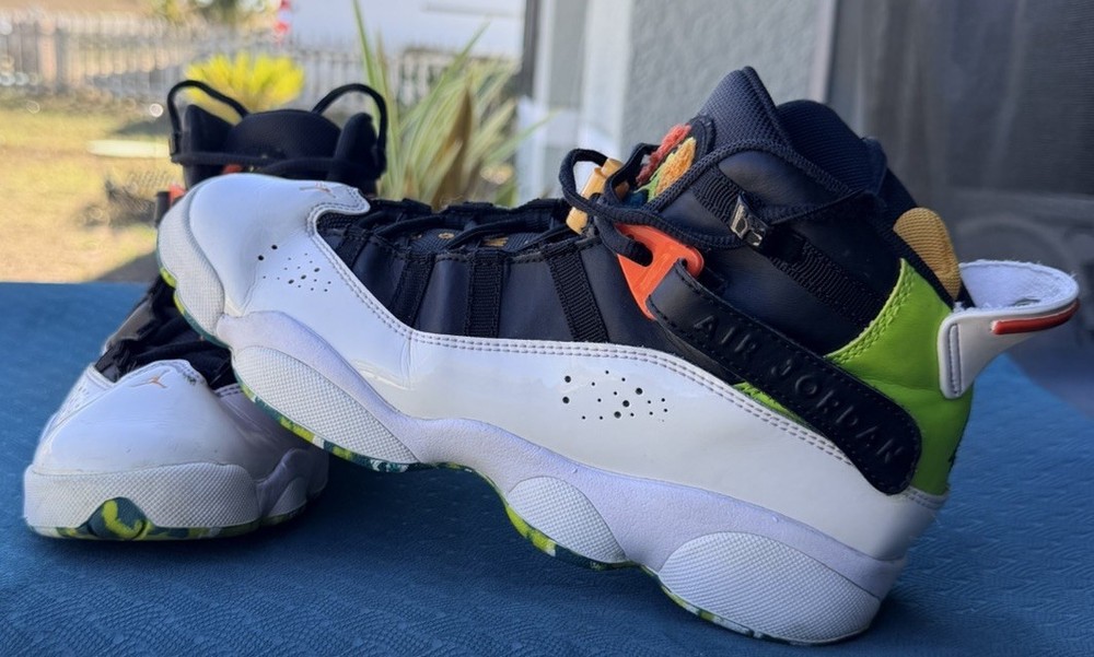 Nike Jordan 6 Rings His Airness Black White Size 6.5Y