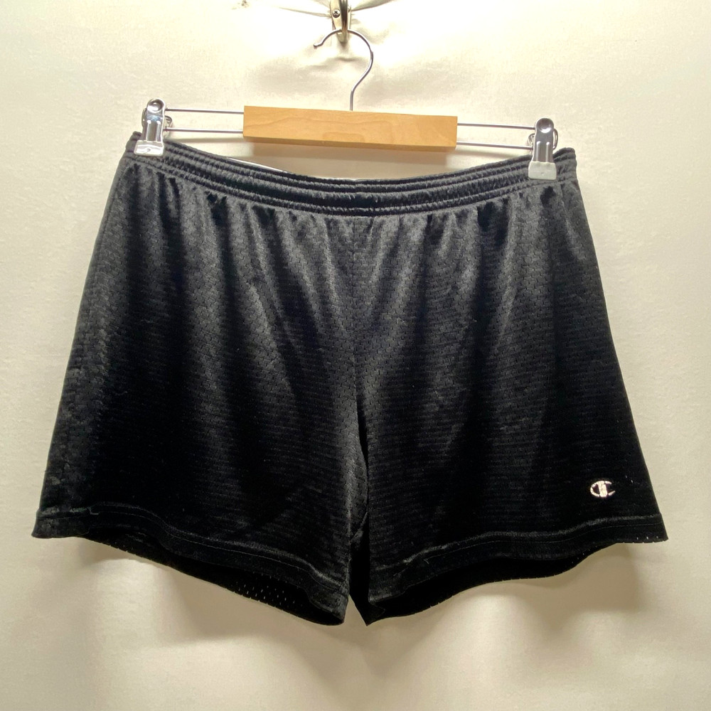 Champion Mesh Athletic Shorts Women's Small Black Unlined Activewear 3