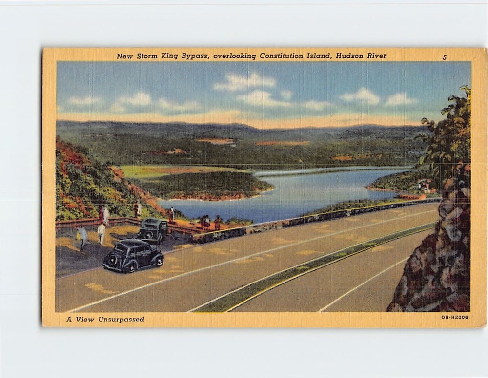 Postcard New Storm King Bypass Overlooking Constitution Island Hudson River NY