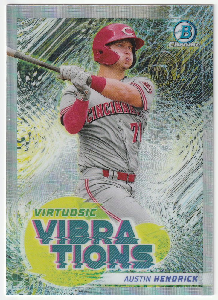 Austin Hendrick 2022 Bowman Chrome Virtuosic Vibrations #VV-9 Reds Prospect (B)