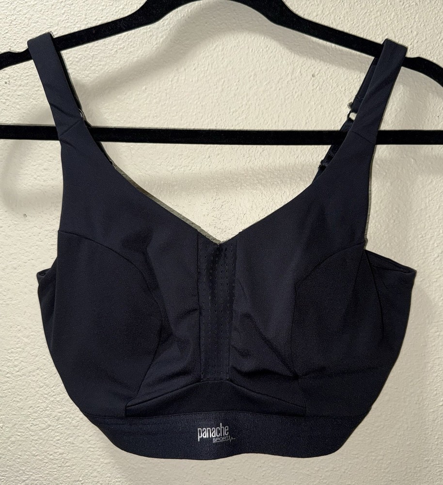 Panache Sport 5022 High Support Sports Bra Black Size 30 Adjustable Underwired
