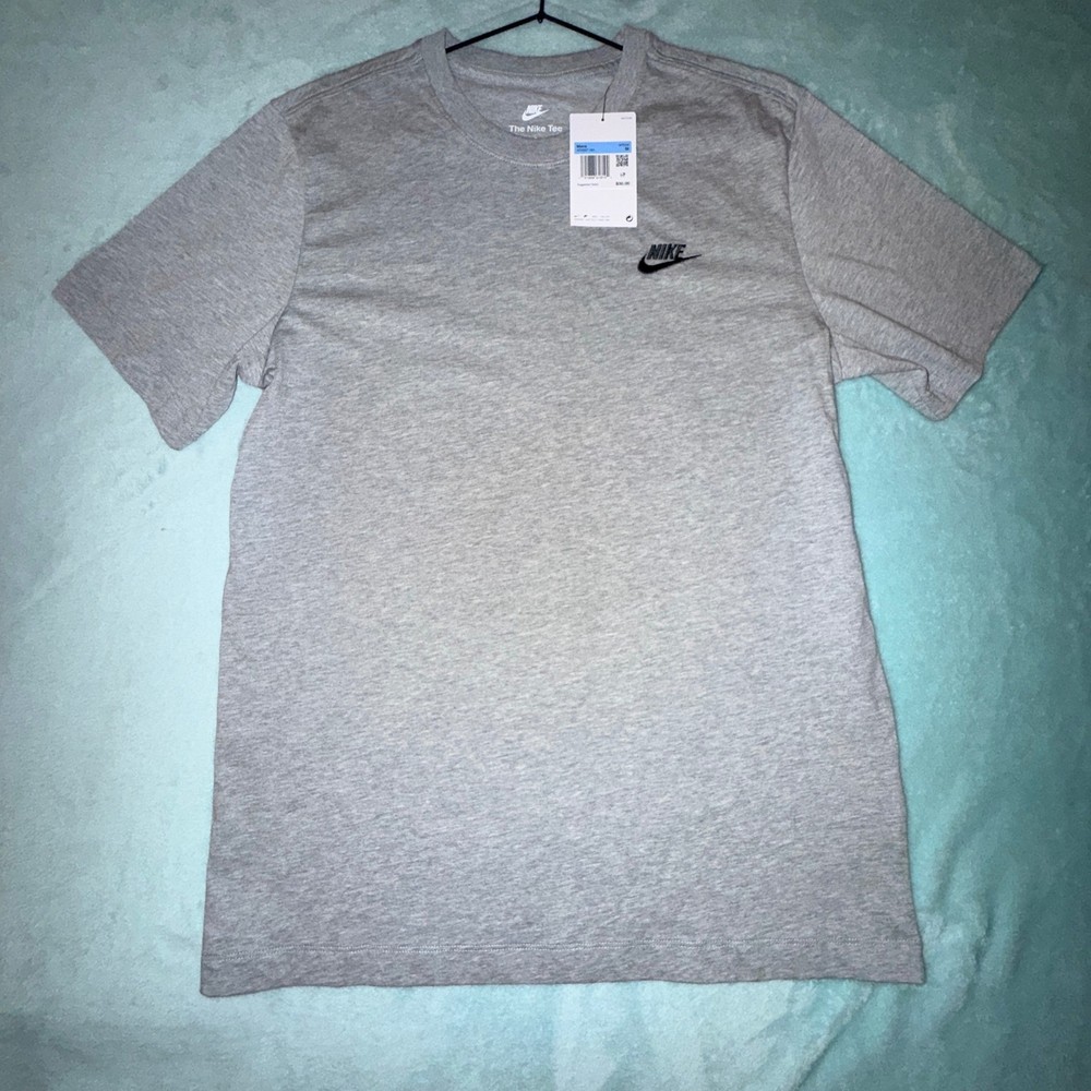 NIKE The Nike Tee Mens Gray Crew Neck Short Sleeve T Shirt Size M NWT