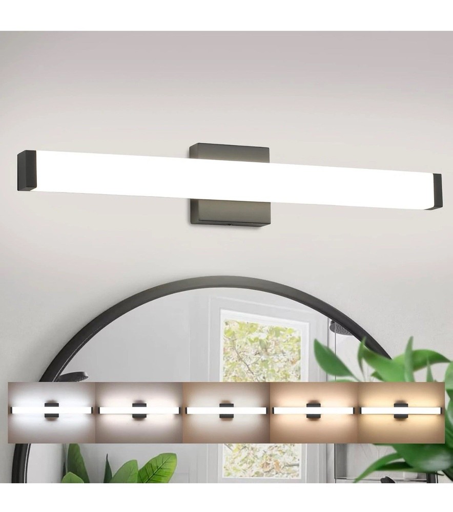 Brushed Nickel Bathroom Vanity Light  Square LED 24 inch 14W 4000K Natural