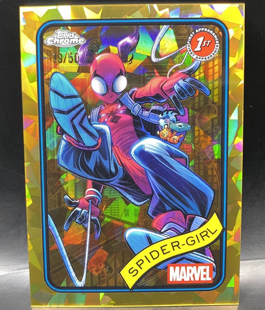 2025 Topps Chrome Sapphire Marvel Spider-Girl #143 Gold Refractor /50