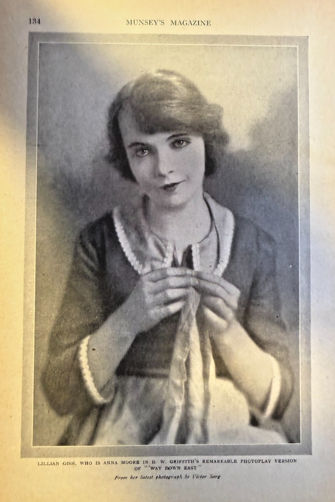 1921 Magazine Illustration Actress Lillian Gish