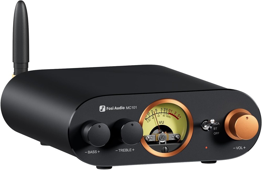 Fosi Audio MC101 Bluetooth Stereo Amplifier VU Meter