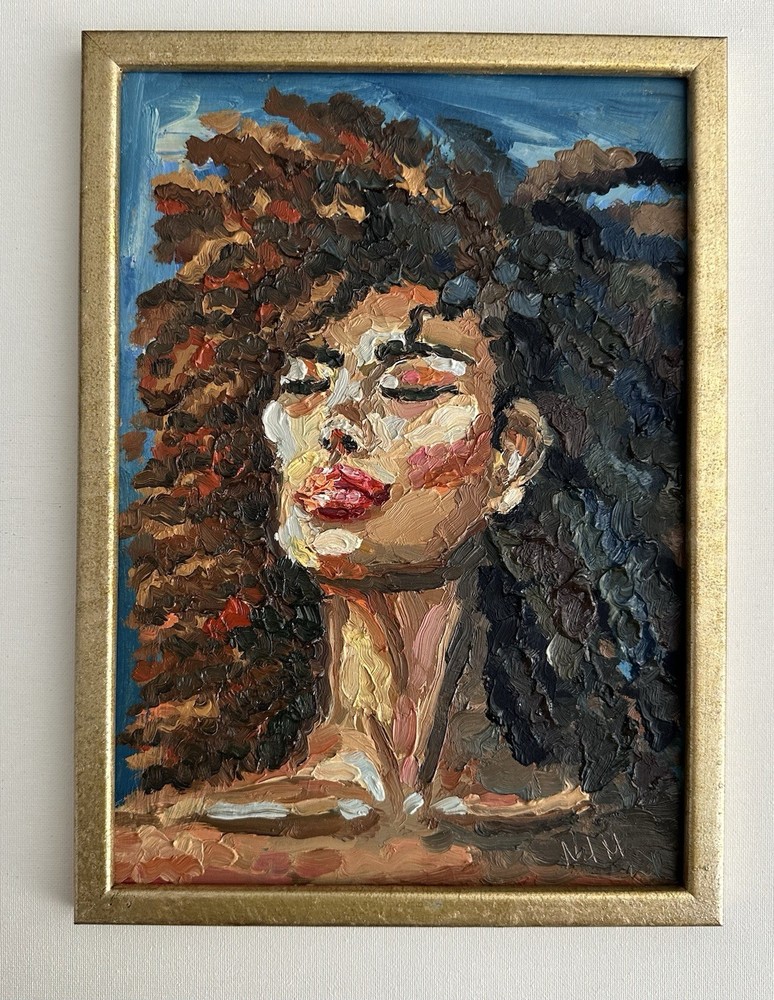 Woman Portrait Original Impressionist Oil Painting Female Portrait