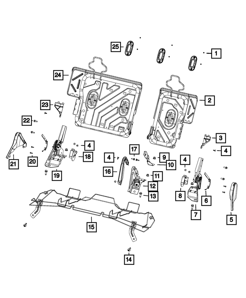 Genuine Mopar Seat Back Recliner Left Outboard 68001741ac